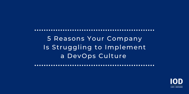 5 Reasons Your Company Is Struggling to Implement a DevOps Culture