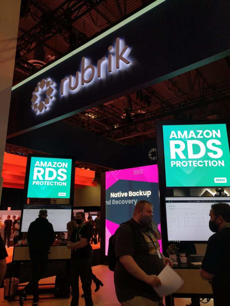 rubrik booth at reinvent