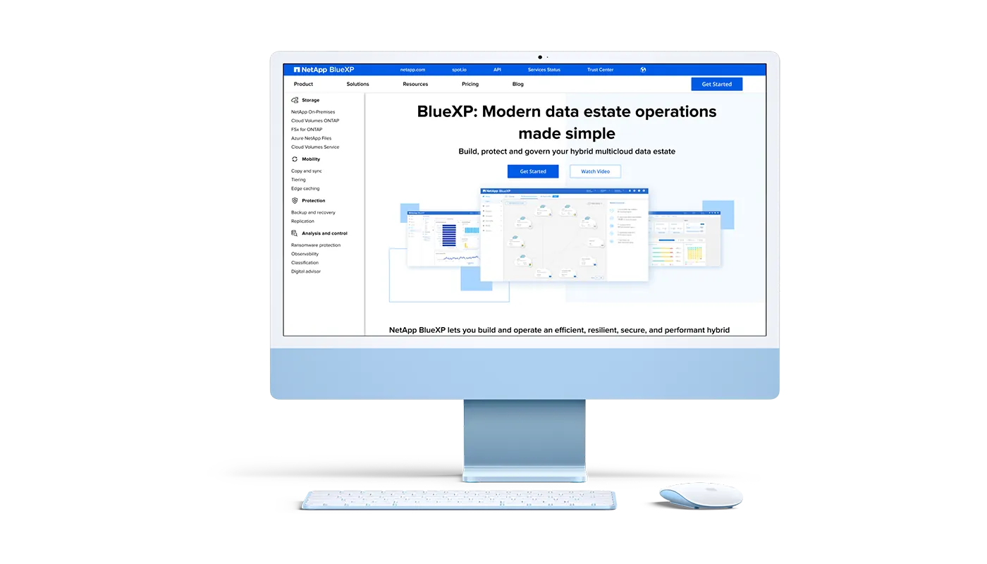 IOD portfolio: NetApp BlueXP website